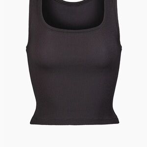 SKIMS Charcoal Ribbed Tank Top